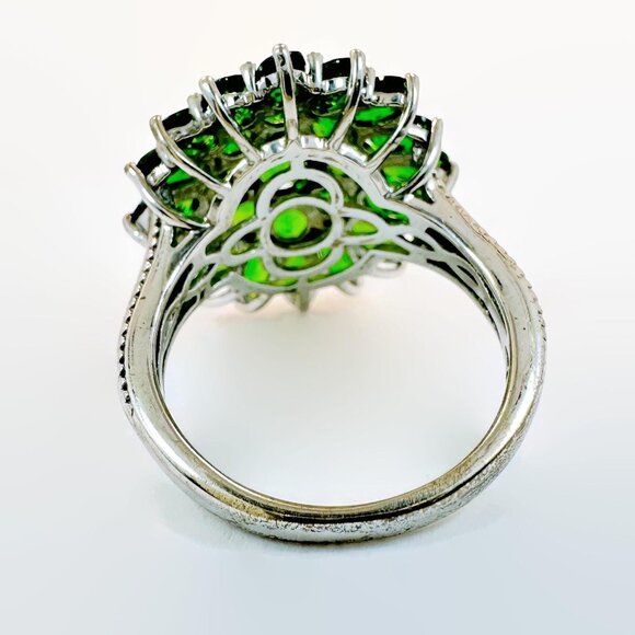Chrome Diopside Ring, Chuck Clemency, Designer, STS: Sterling Silver, Vintage - Picture 3 of 5